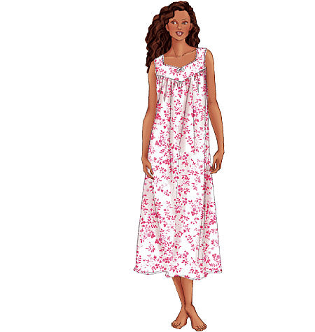 B6838 Misses'/Misses' Petite Nightgown (Size: XS-S-M)