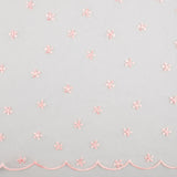 CHERIE Embroidered Mesh - Daisy - Pink