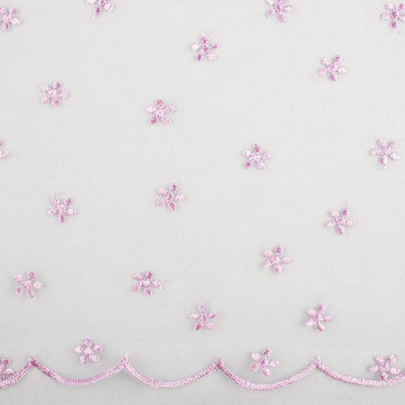 CHERIE Embroidered Mesh - Daisy - Lilac