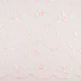 CHERIE Embroidered Mesh - Rose bud - Pink