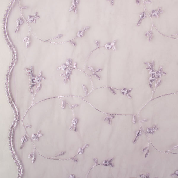 CHERIE Embroidered Mesh - Rose bud - Lilac