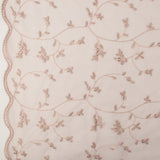 Embroidered Mesh - CHERIE - Leafs - Dusty pink