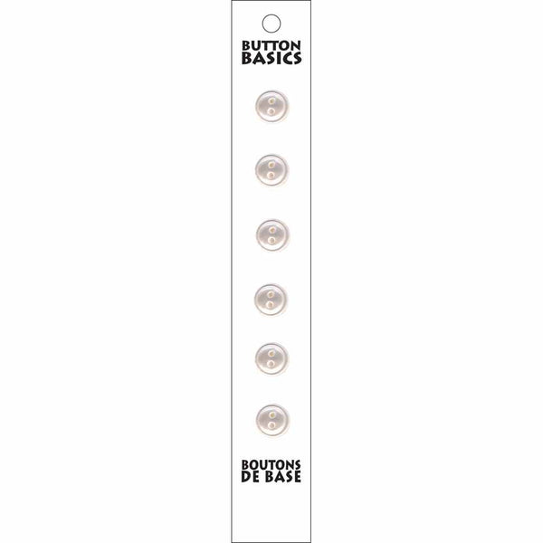 BUTTON BASICS boutons à 2 trous - 10mm (⅜") 2 trous - 6 mcx