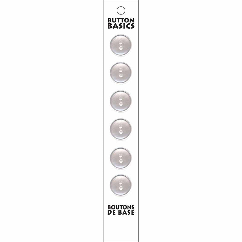 BUTTON BASICS 2 Hole Buttons - 12mm (½") - 6 pcs