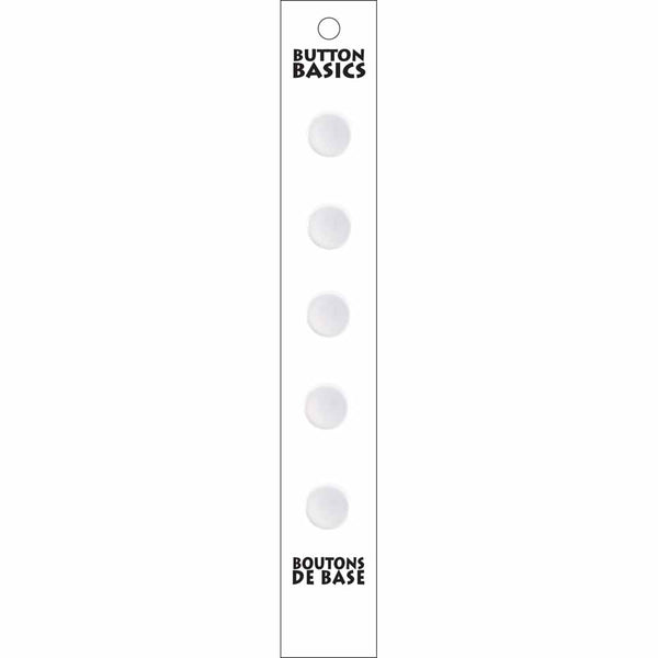 BUTTON BASICS Shank Buttons - 11mm (⅜") - 5 pcs