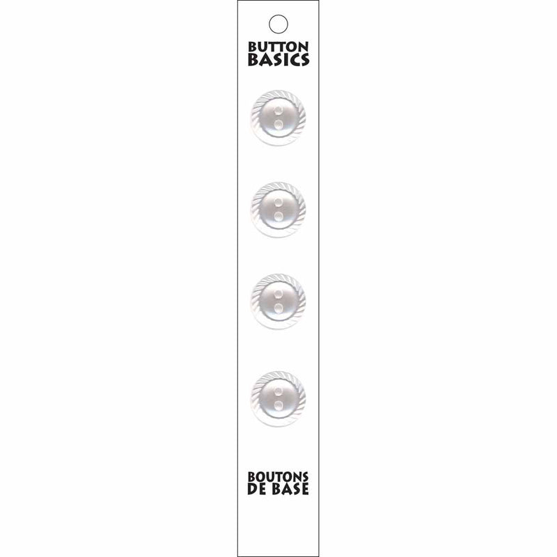 BUTTON BASICS 2 Hole Buttons - 15mm (⅝") - 4 pcs