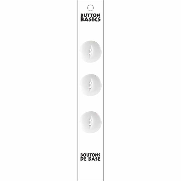 BUTTON BASICS boutons à 2 trous - 19mm (¾") 2 trous - 3 mcx