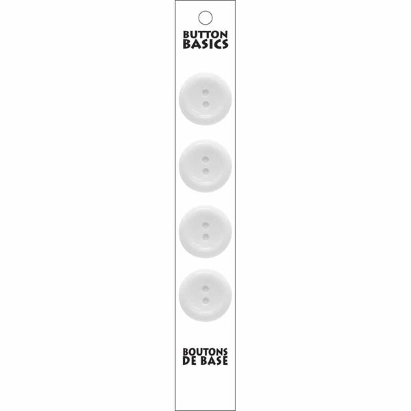 BUTTON BASICS 2 Hole Buttons - 18mm (¾") - 4 pcs