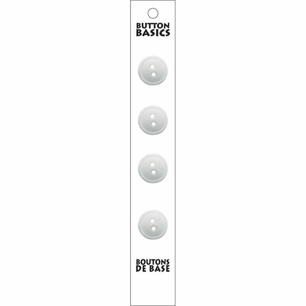 BUTTON BASICS boutons à 2 trous - 14mm (½") 2 trous - 4 mcx