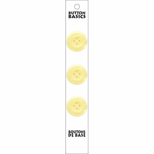BUTTON BASICS boutons à 4 trous - 20mm (¾") 4 trous - 3 mcx