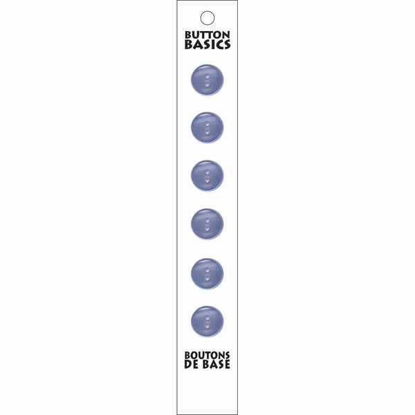 BUTTON BASICS 2 Hole Buttons - 12mm (½") - 6 pcs