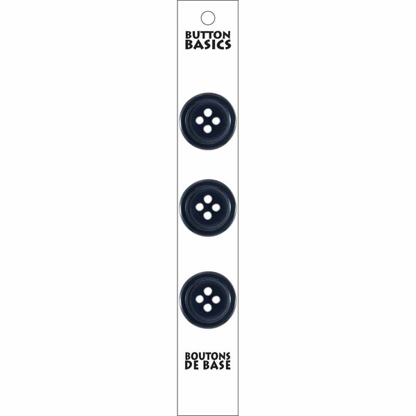 BUTTON BASICS 4-Hole Buttons - 20mm (¾") - 3 pcs