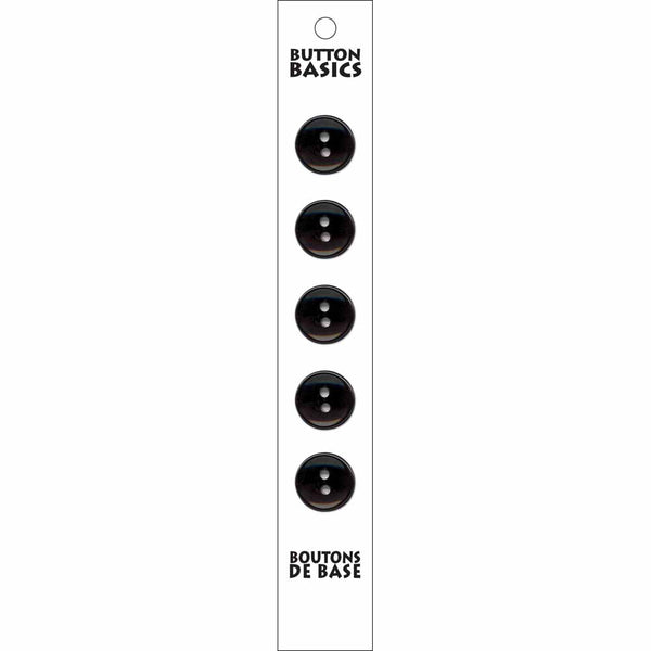BUTTON BASICS boutons à 2 trous - 14mm (½") 2 trous - 5 mcx