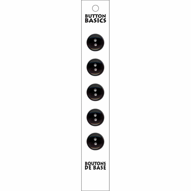 BUTTON BASICS boutons à 2 trous - 14mm (½") 2 trous - 5 mcx
