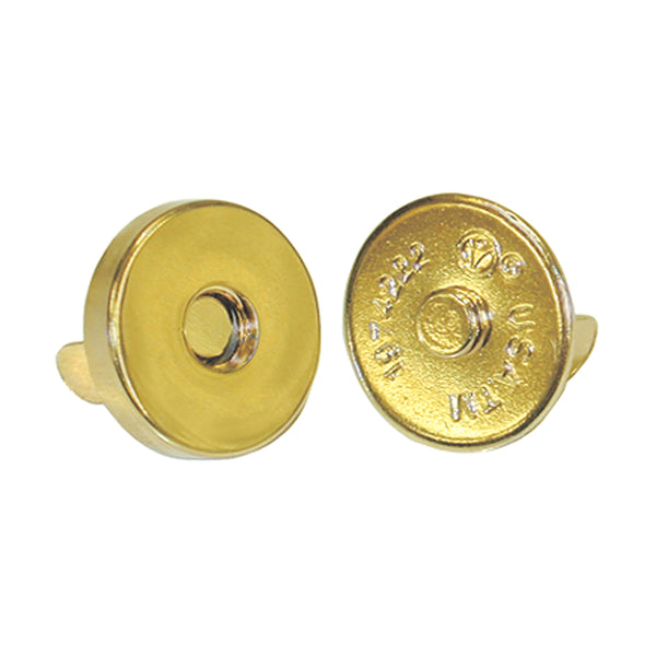 ELAN Magnetic No-Sew Closures - 14mm (½") - Gold -2 pcs