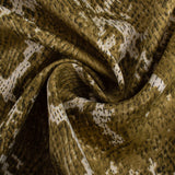 COLLEEN Satin Velvet Print - Snake - Green