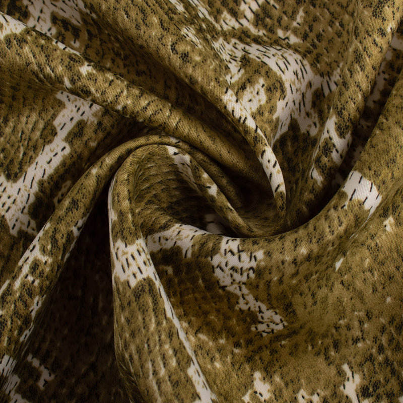 COLLEEN Satin Velvet Print - Snake - Green – Fabricville