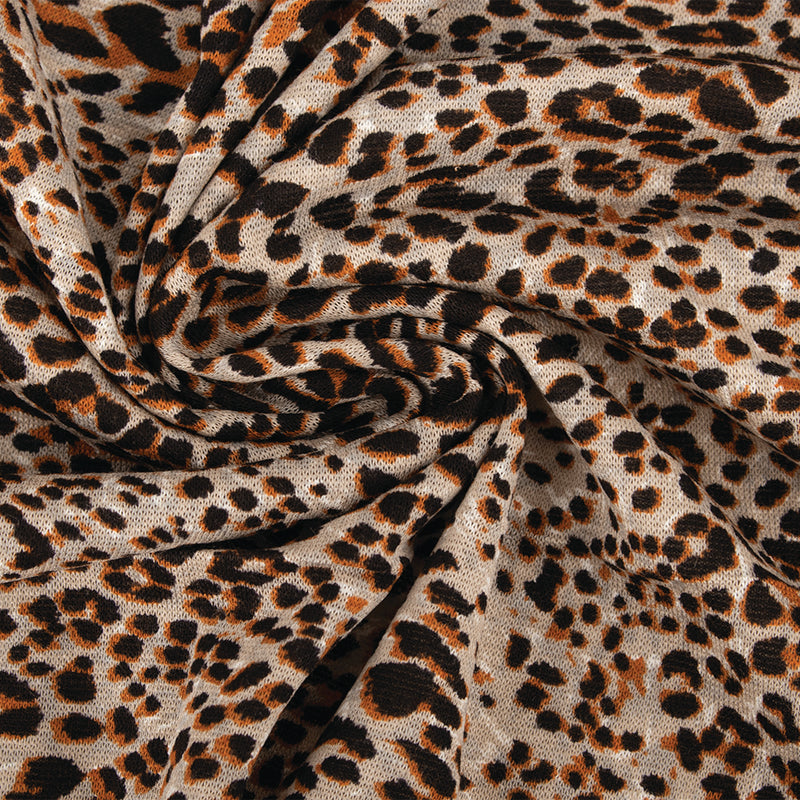 ANIMAL SKIN Printed Knit - Tiger - Orange