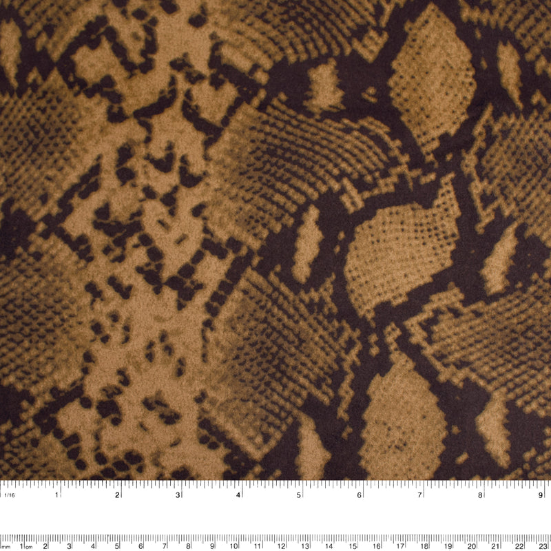 Sueded Knit Print - Snake - Brown