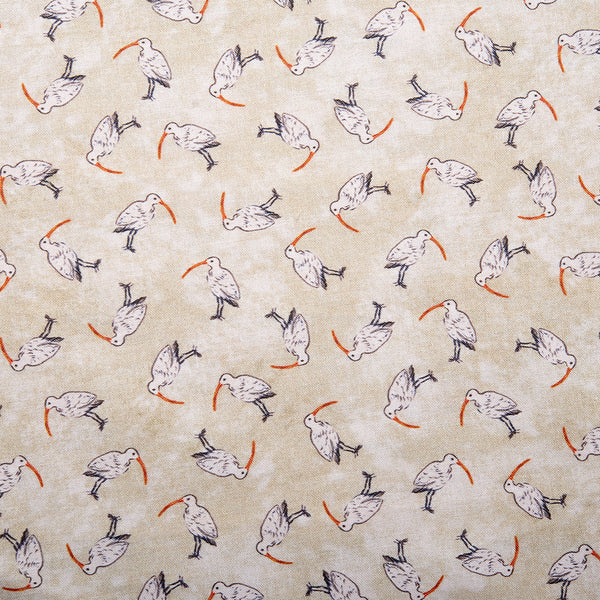 NICKNACKS DIGITAL Printed Cotton - Birds - Beige