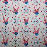 NICKNACKS DIGITAL Printed Cotton - American stars - White