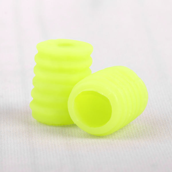 Spiral Mask Elastic Stoppers - Neon Yellow