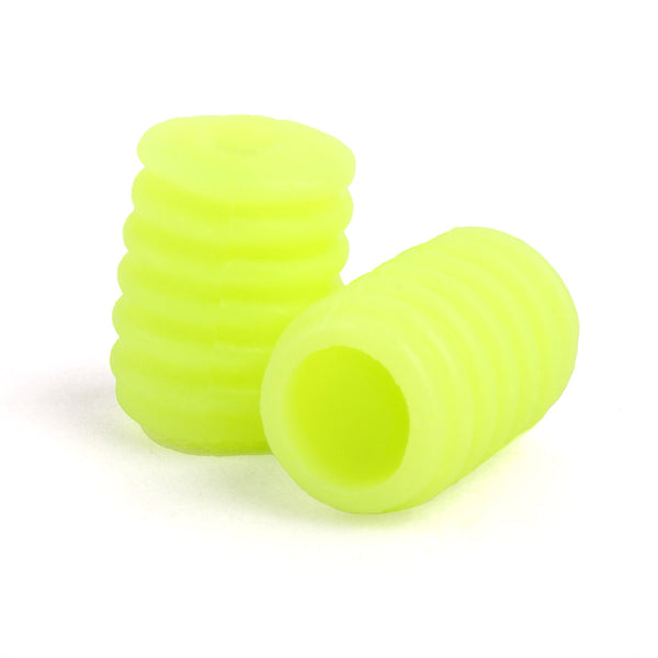 Spiral Mask Elastic Stoppers - Neon Yellow
