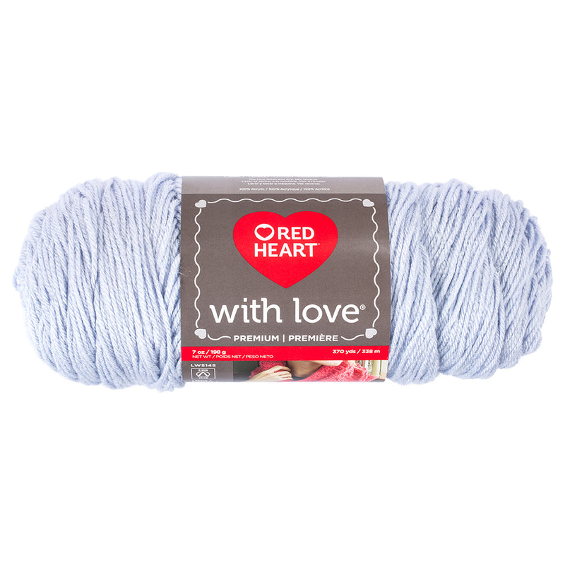 Red Heart With Love yarn, Solid-Stone 