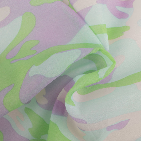 Printed organza - Camouflage - Green