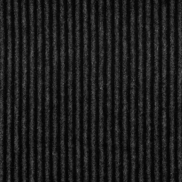 Tricot jersey bambou à rayures - Noir / Charbon