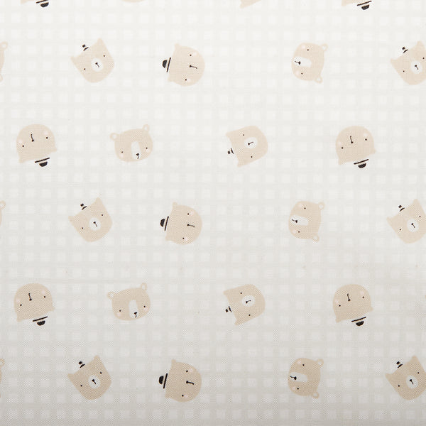 CAMELOT Quilting cotton - Big bear cuddles collection - Floating bear - White
