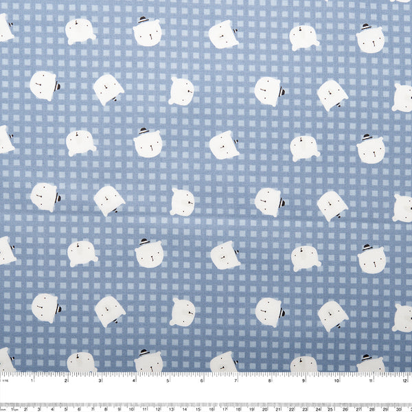 CAMELOT Quilting cotton - Big bear cuddles collection - Floating bear - Blue