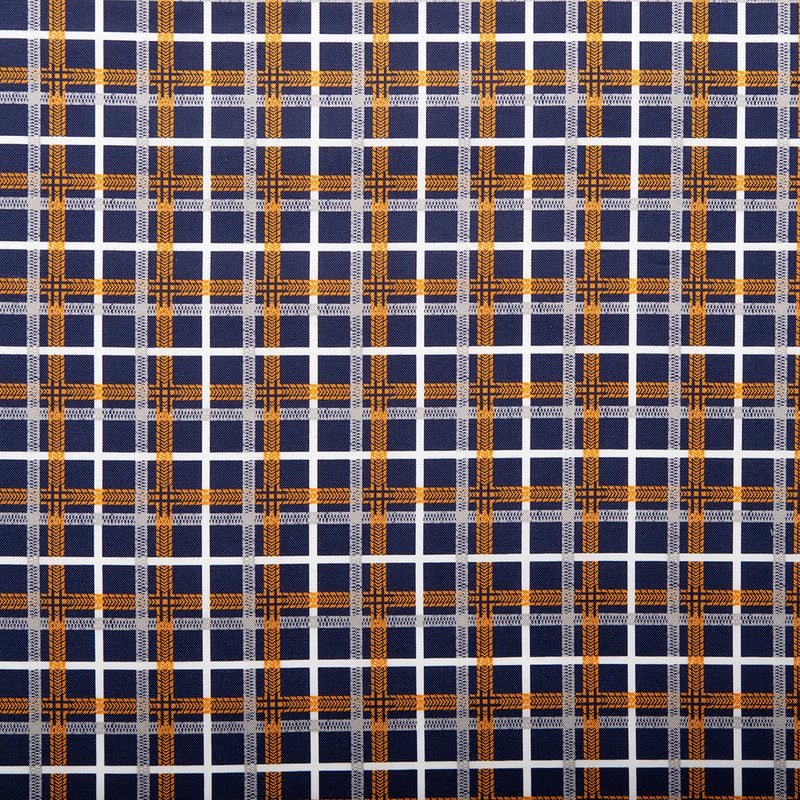 CAMELOT Quilting cotton - On the move collection - Tire tracks plaid - Navy