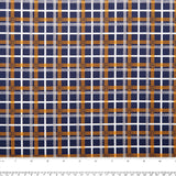 CAMELOT Quilting cotton - On the move collection - Tire tracks plaid - Navy