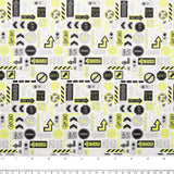 CAMELOT Quilting cotton - On the move collection - Traffic signs - White