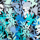 COLLECTOR'S - Coton imprimé - Fleur sauvage - Bleu (10 mètres)