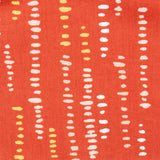 COLLECTOR'S Cotton prints - Dots stripes - Orange (10 meters)