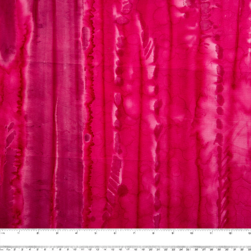 Hand dyed batiks - Stripes - Pink (10 meters)