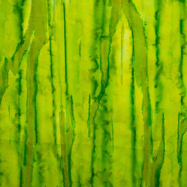 Hand dyed batiks - Stripes - Lime (10 meters)