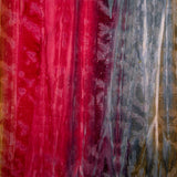 Batik teint à  la main - Rayures - Rose / Gris / Brun (10 mètres)