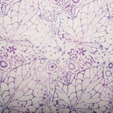 Hand dyed batiks - Leaves - Purple (10 meters)