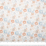 EUROPEAN Digital printed double gauze - Bubbles - Blue / Brown