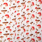 EUROPEAN Digital printed double gauze - Mushroom - Red