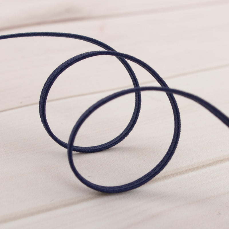 3mm braided elastic - DARK BLUE