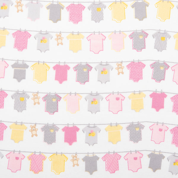 ORGANIC Baby Print - Clotheline - Pink