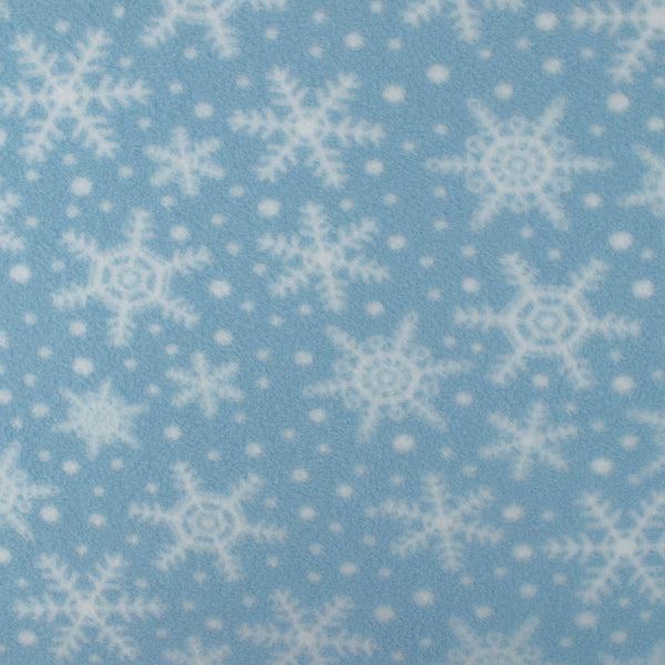 Printed Fleece - OUTBACK - Snowflake - Blue