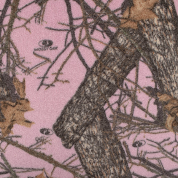 Printed Fleece - OUTBACK - Camouflage tree - Pink