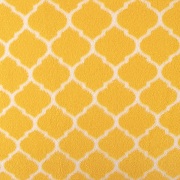 Printed Fleece - OUTBACK - Trellis - Yellow
