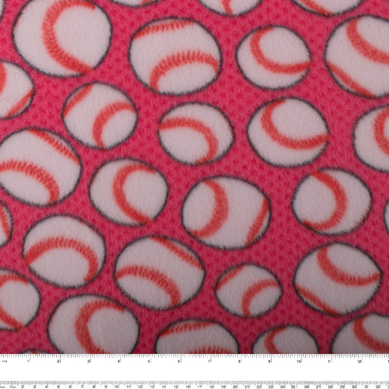 Printed Fleece - OUTBACK - Baseball ball - Pink