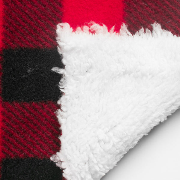 PLAID Bonded to Chenille - Buffalo plaid - Red